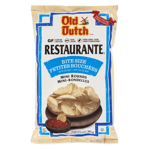 Old Dutch - Restaurante Tortilla Chips - Bite Size Mini Rounds 295g, 1 Each