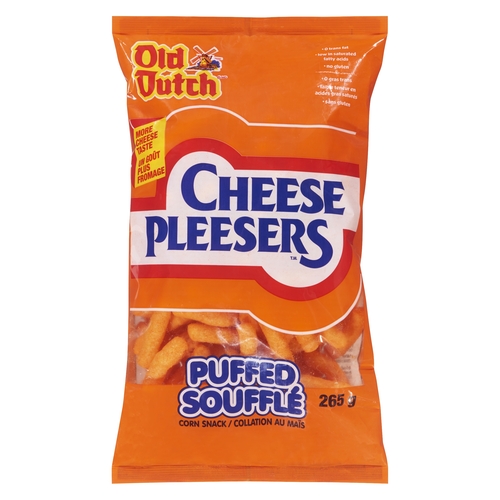 Old Dutch - Cheese Pleesers Puffed Corn Snack 265g, 1 Each