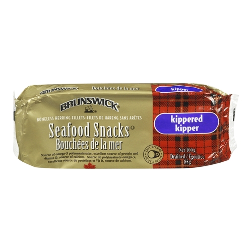 Brunswick Seafood Snacks - Kippered Sardine Fillets 100g, 1 Each