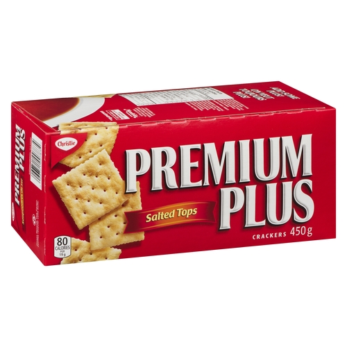 Christie - Premium Plus Crackers - Salted Tops 450g, 1 Each