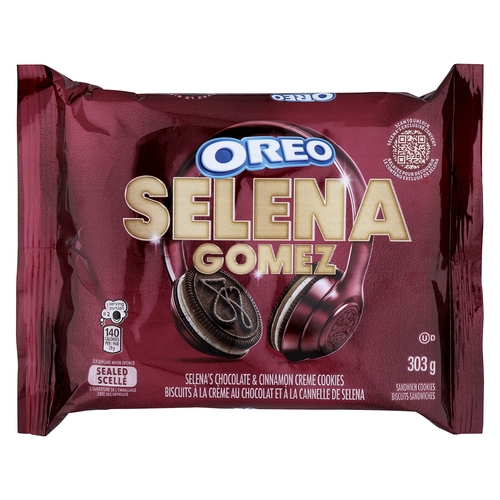 Oreo Sandwich Cookies - Selena Gomez - Selena's Chocolate & Cinnamon Creme Cookies 303g, 1 Each