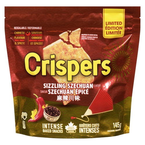 Christie - Crispers Crackers - Sizzling Szechuan 145g, 1 Each