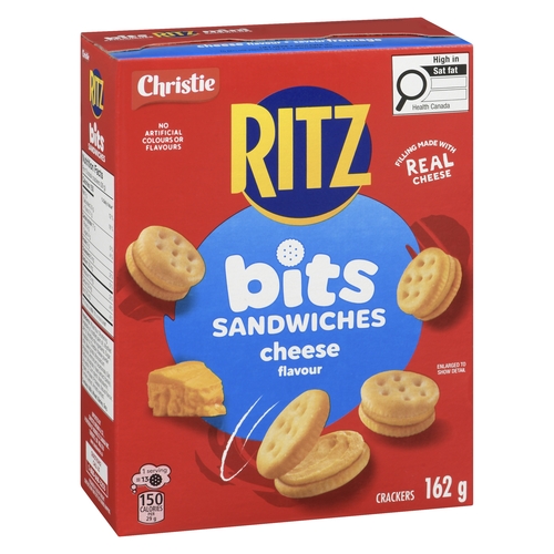 Christie - Ritz Crackers Bits Sandwiches - Cheese Flavour 162g, 1 Each
