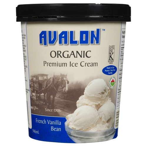 Avalon Dairy - Organic Premium Ice Cream - French Vanilla Bean 946ml, 1 Each