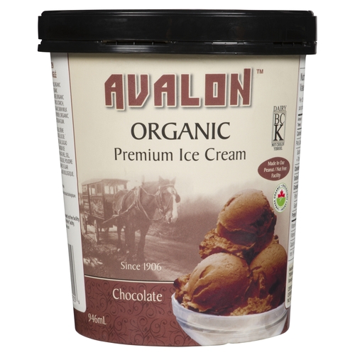 Avalon Dairy - Organic Premium Ice Cream - Chocolate 946ml, 1 Each