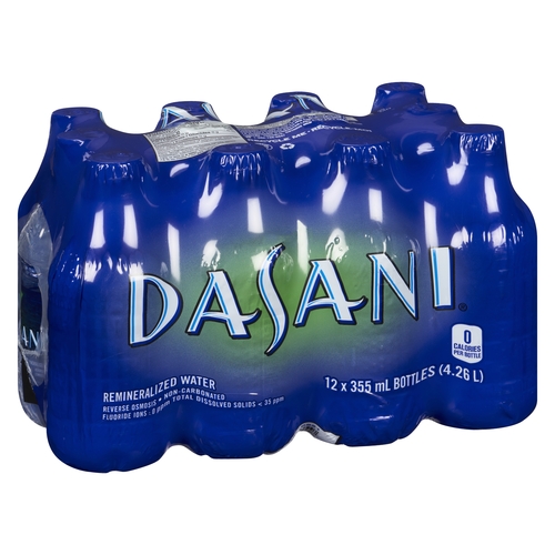 Dasani Remineralized Water Bottles 12/355ml, 1 Each