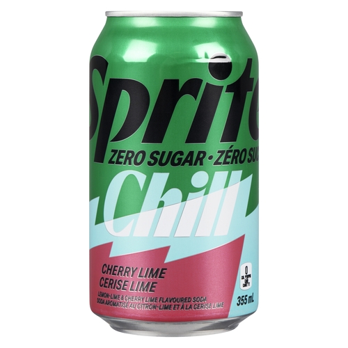 Sprite Chill Lemon-Lime & Cherry Lime Soda - Zero Sugar 12/355ml, 1 Each