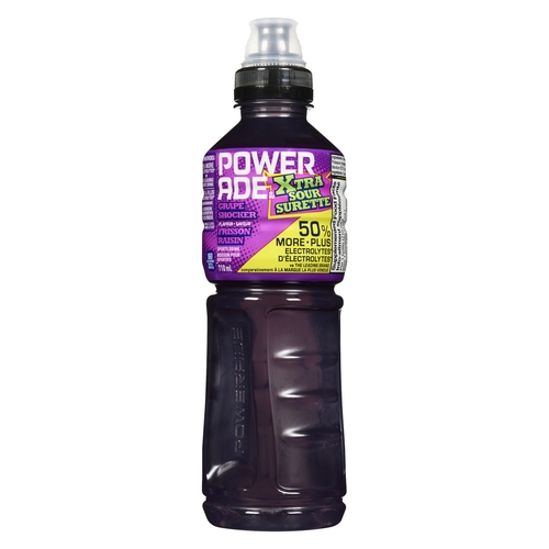 Powerade - Sports Drink - Xtra Sour - Grape Shocker 710ml, 1 Each