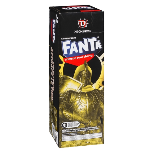 Fanta - Naturally Flavoured Sparkling Beverage - Crimson Sour Cherry 12/355ml, 1 Each
