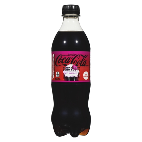 Coca-Cola Cherry Vanilla Flavoured Cola - Cherry Float Zero Sugar 500ml, 1 Each