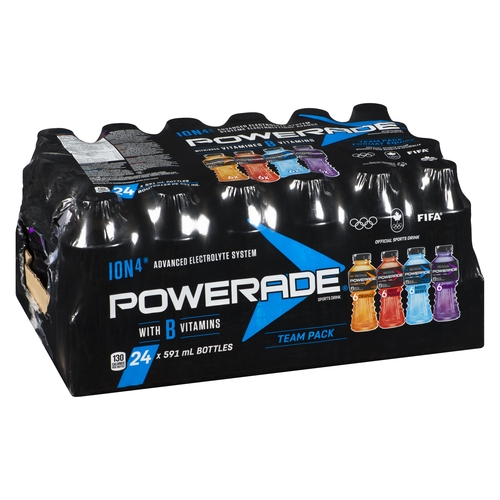Powerade - Sports Drink - Ion4 - Team Pack 24/591ml, 1 Each