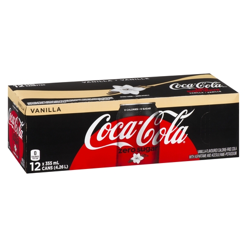Coca-Cola Coke - Vanilla - Zero Sugar 12/355ml, 1 Each