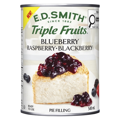 E.D.Smith - Triple Fruits Pie Filling - Blueberry Raspberry Blackberry 540ml, 1 Each