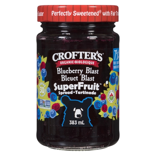 Crofter's - Organic Premium Spread - Blueberry Blast SuperFruit 383ml, 1 Each