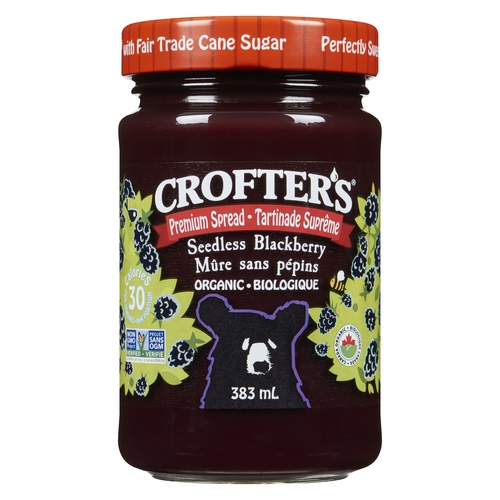 Crofter's - Organic Premium Spread - Seedless Blackberry 383ml, 1 Each