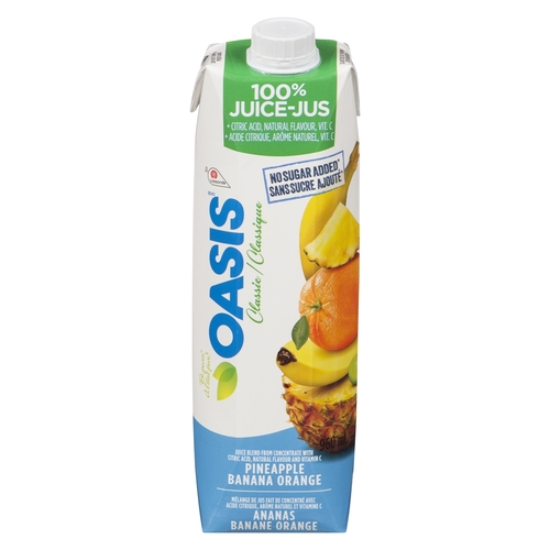 Oasis - Classic 100% Juice - Pineapple Banana Orange 960ml, 1 Each