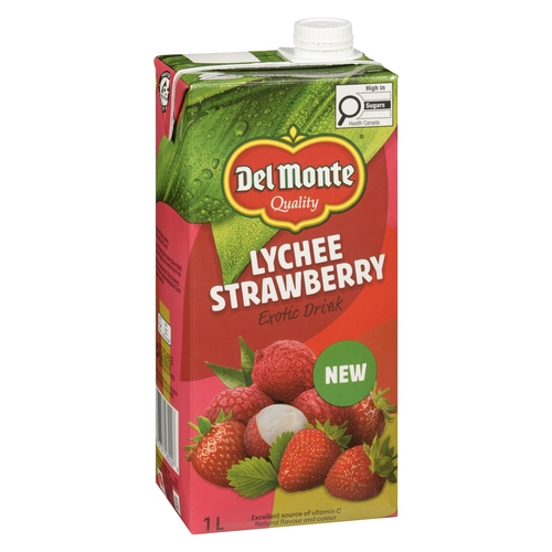 Del Monte - Exotic Drink - Lychee Strawberry 1l, 1 Each