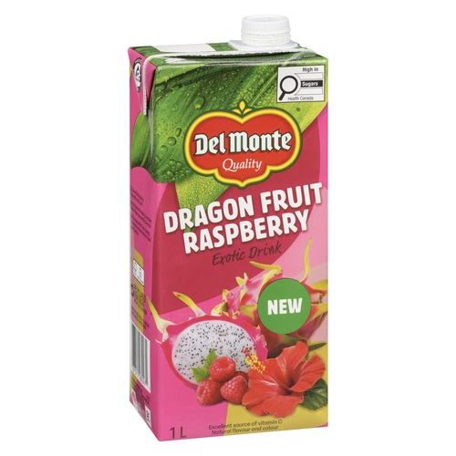 Del Monte - Exotic Drink - Dragon Fruit Raspberry 1l, 1 Each