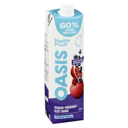 Oasis - Hydra Fruit Juice and Filtered Water Beverage - Blueberry Pomegranate 960ml, 1 Each