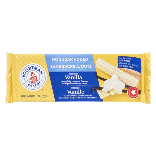 Voortman Bakery - Wafers - Vanilla - No Sugar Added 250g