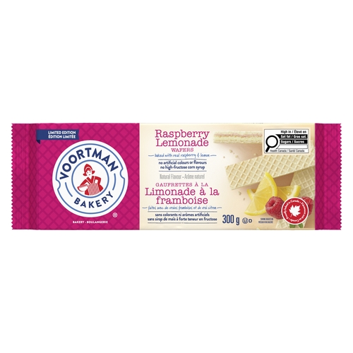 Voortman Bakery Wafers - Raspberry Lemonade Limited Edition 300g, 1 Each