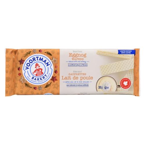 Voortman Bakery - Eggnog Wafers Limited Edition 300/300g, 1 Each