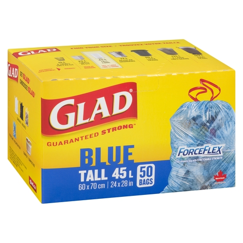 Glad - Blue ForceFlex Bags - Tall 45L 50pk