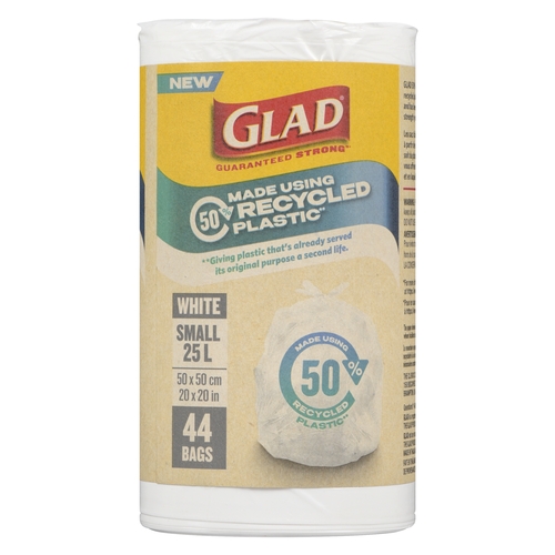 Glad - White Bags - Small 25L 44pk