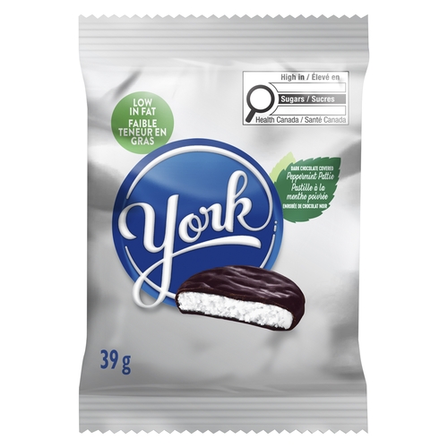 York - Dark Chocolate Covered Peppermint Pattie 39g