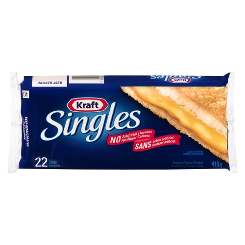 Kraft - Singles Process Cheese - Original Cheddar - Slices 22's 410g, 1 Each