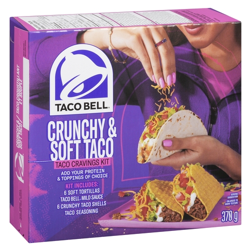 Taco Bell - Taco Cravings Kit - Crunchy & Soft Taco 370g