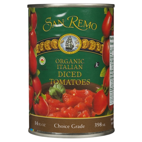 San Remo - Organic Italian Diced Tomatoes 398ml, 1 Each