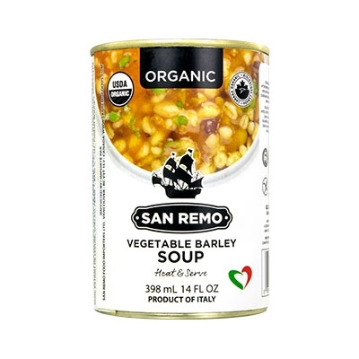 San Remo - Organic Soup - Vegetable Barley 398ml