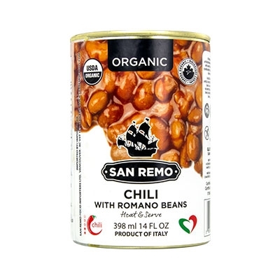 San Remo - Organic Soup - Chile with Romano Beans 398ml
