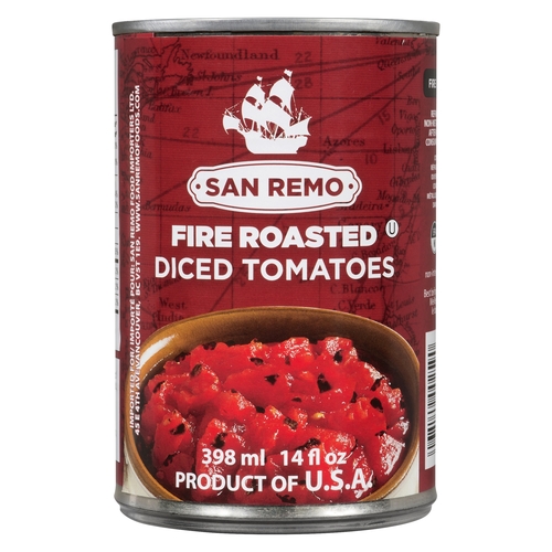 San Remo - Fire Roasted Diced Tomatoes 398ml, 1 Each