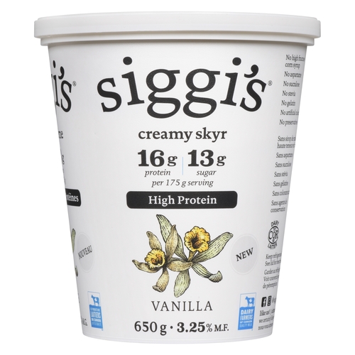 Siggi's - Creamy Skyr - High Protein - Vanilla 3.25% m.f. 650g