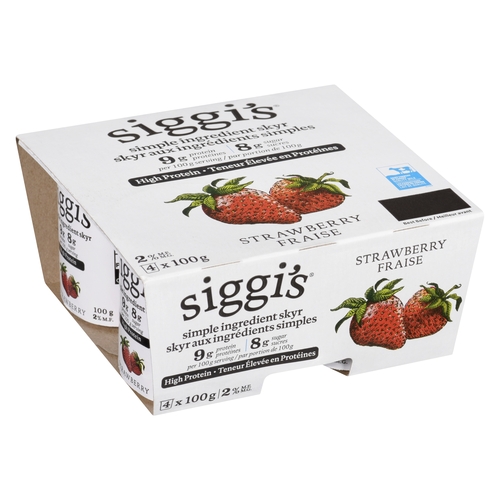 Siggi's - Simple Ingredient Skyr - High Protein - Strawberry 2% m.f. 4/100g