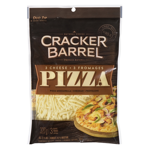 Cracker Barrel - Shredded 3 Cheese - Pizza 320g, 1 Each