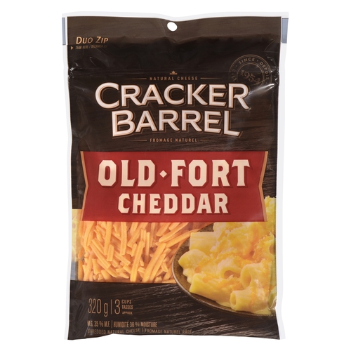 Cracker Barrel - Shredded Cheese - Old Cheddar 320g, 1 Each