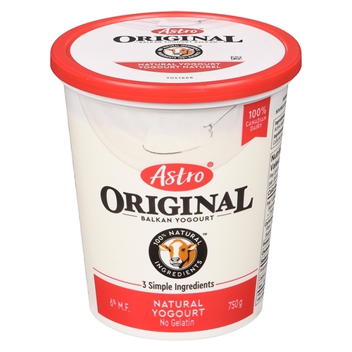 Astro - Original Balkan Yogourt - Natural 6% m.f. 750g, 1 Each