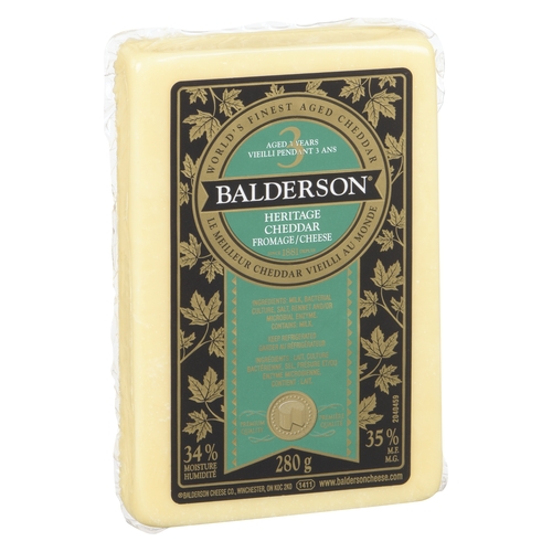 Balderson - Cheddar Cheese - Heritage Aged 3 Years - 35% m.f. 280g, 1 Each