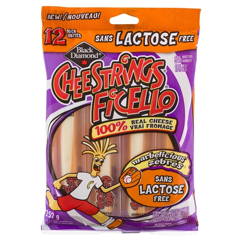 Black Diamond - Cheestrings - Marbelicious - Lactose Free 12's 252g, 1 Each