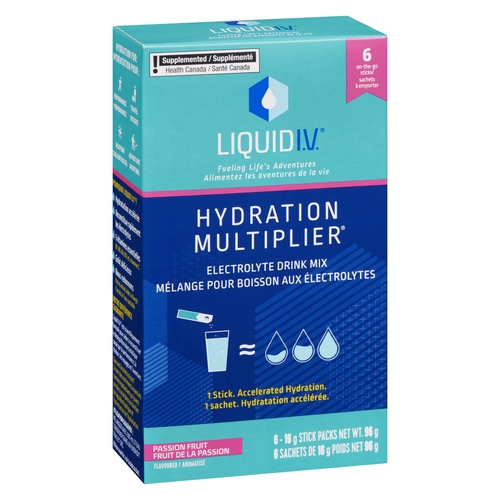 Liquid I.V. - Electrolyte Drink Mix - Passion Fruit 6s