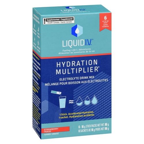 Liquid I.V. - Electrolyte Drink Mix - Strawberry 6s, 1 Each