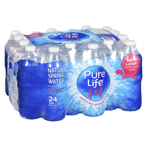 Pure Life - Natural Spring Water 24/500ml, 1 Each