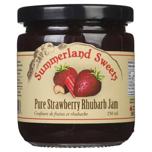 Summerland Sweets - Pure Strawberry Rhubarb Jam 250ml, 1 Each