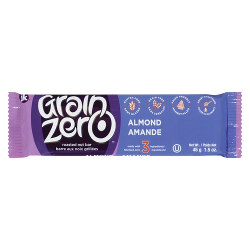 Grain Zero Roasted Nut Bar - Almond 45g, 1 Each