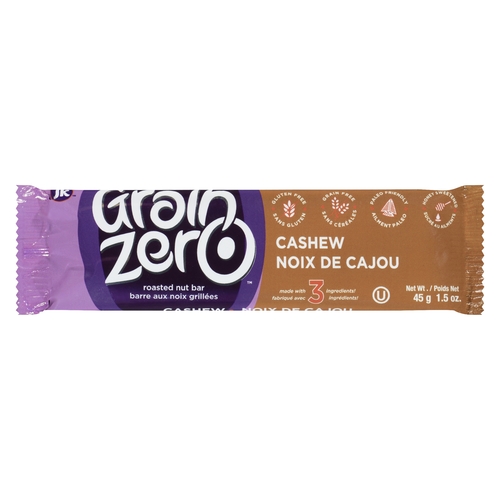 Grain Zero Roasted Nut Bar - Cashew 45g, 1 Each