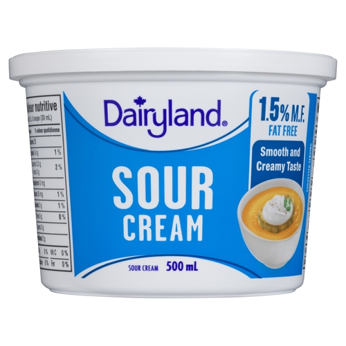 Dairyland - Sour Cream - Fat Free - 1.5% m.f. 500ml, 1 Each
