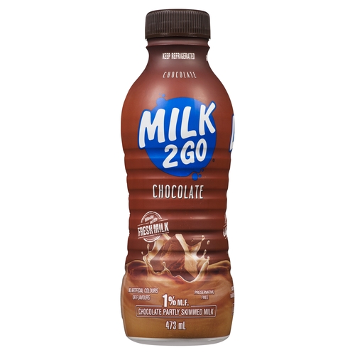 Dairyland - Milk 2 Go - Chocolate - 1% m.f. 473ml, 1 Each